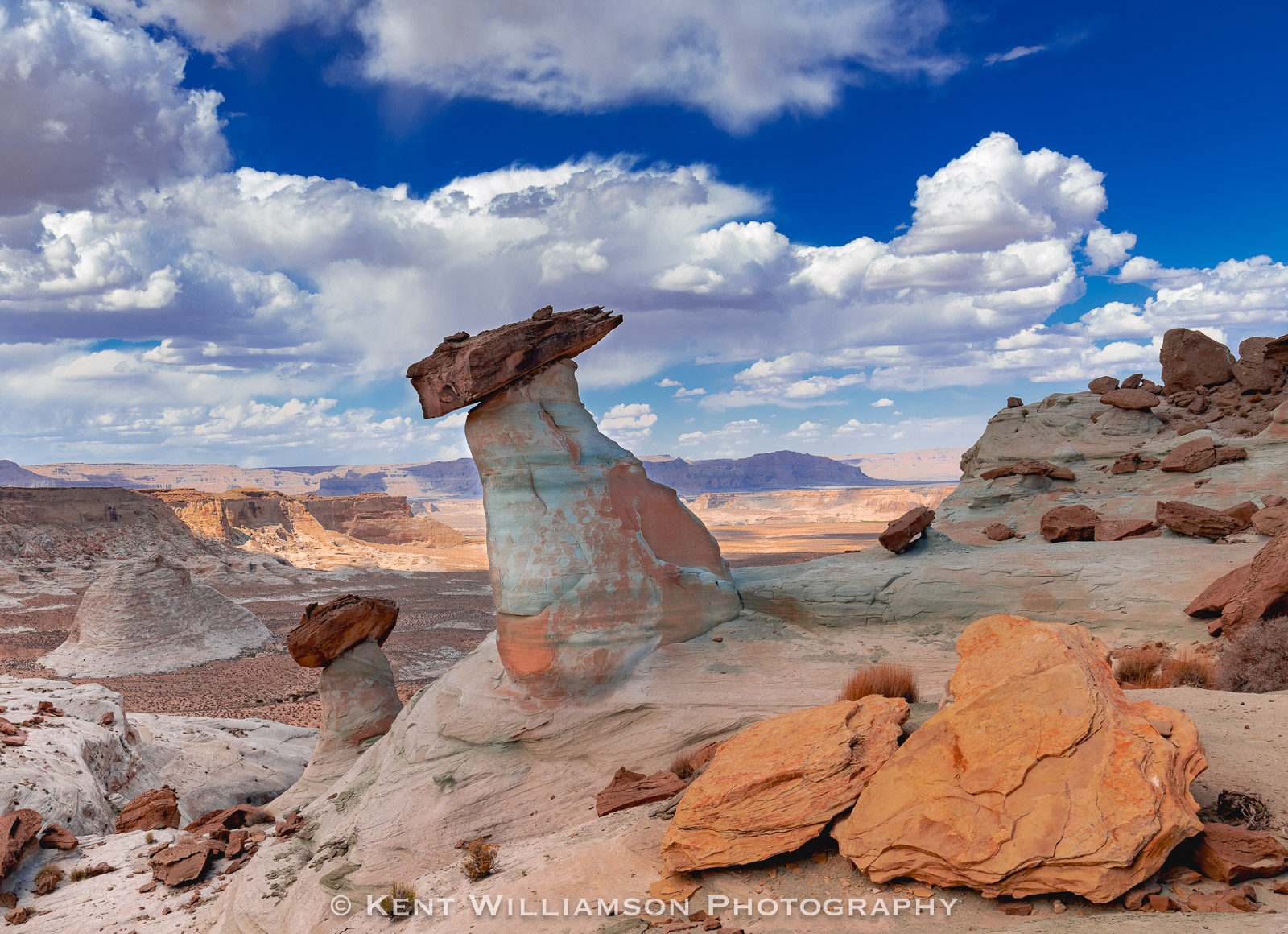 Clouds roll in over Stud Horse Point at Glen Canyon National Recreation Area