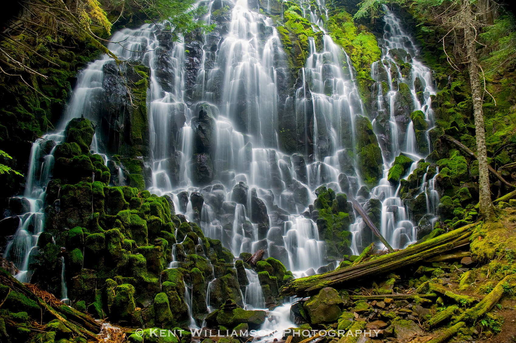 Ramona Falls I took this photograph of Ramona Falls during a rainy day. Ramona Falls is located on the West side of Mount Hood, Oregon.