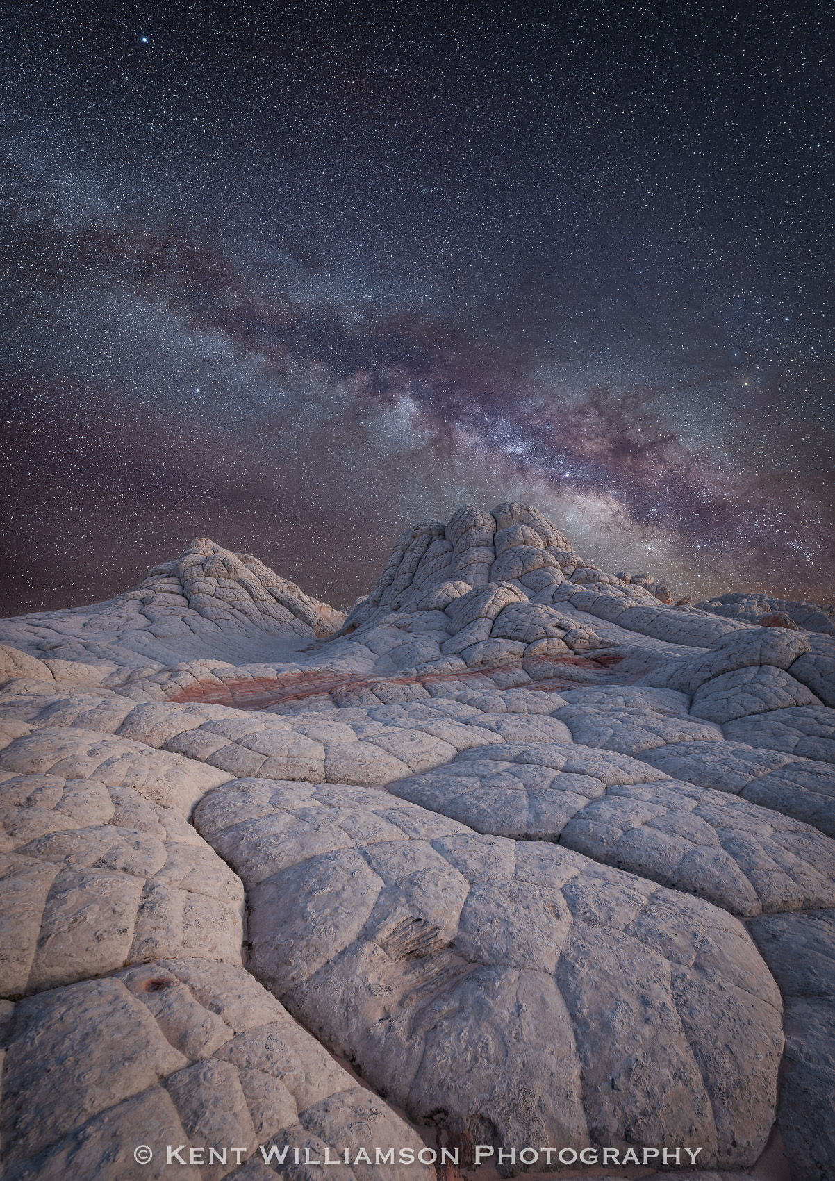 Nighttime at White Pocket Milky Way over White Pocket, Arizona. This image has an aspect ratio of 1:1.41, therefore the final print will be a bit smaller...